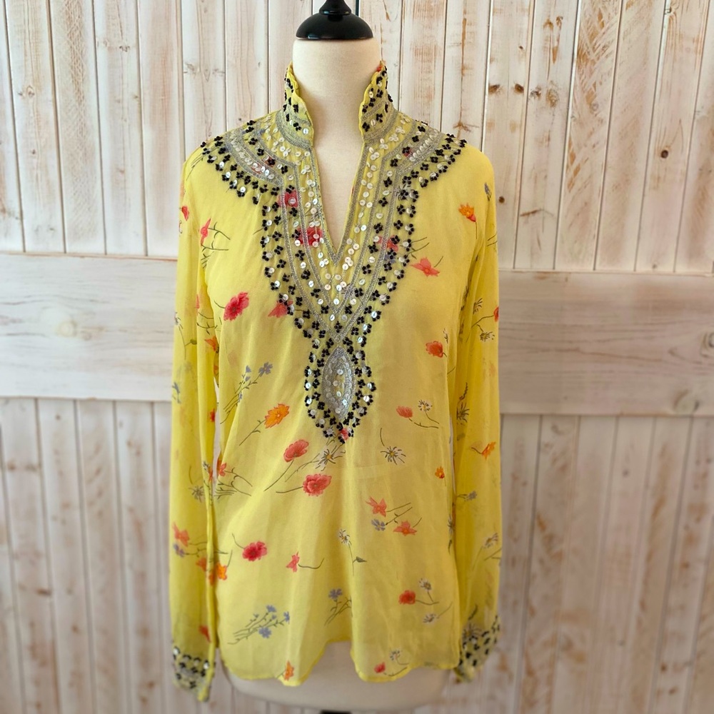 Floral tunic blouse size S